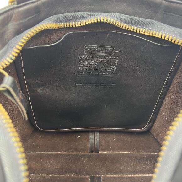 Vintage Coach Skinny Tote 9546 Brown Leather Handbag Purse - Picture 4 of 12